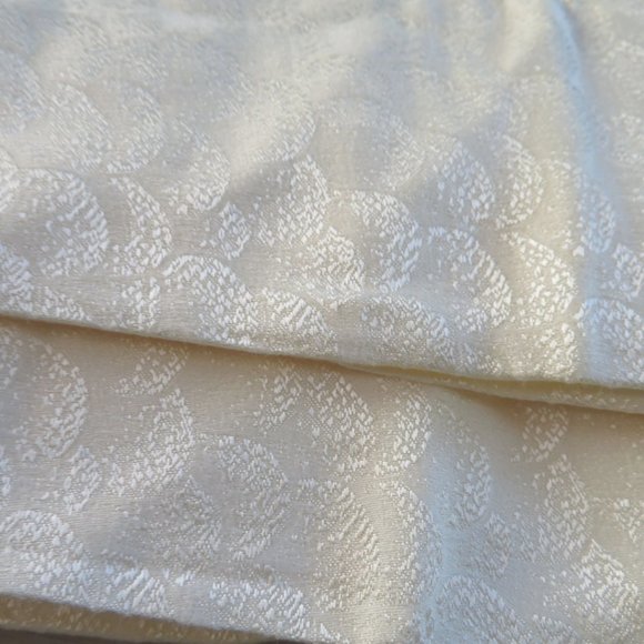 New Miss Ying Light Yellow Queen Flat Sheet 90 x 102 Brocade Edge All Around - Picture 9 of 10